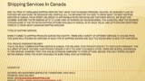 Shipping Services In Canada