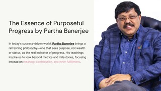 The Essence of Purposeful Progress by Partha Banerjee