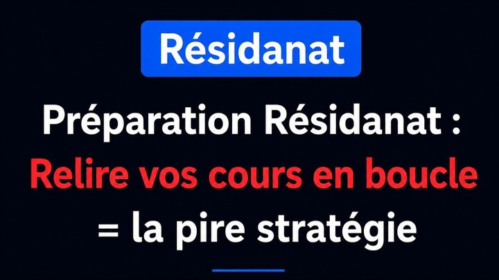 Pourquoi réviser plus ne suffit pas pour réussir votre Résidanat