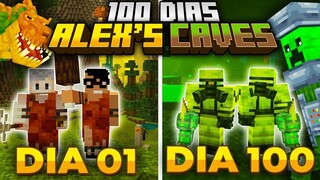 SOBREVIVI 100 DIAS NO ALEX'S CAVES DO MINECRAFT - O FILME