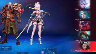 GAMEPLAY KING ZILONG KETEMU MUSUH SOMBONK PAMER SKIN