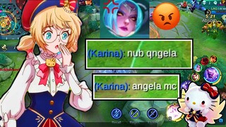 Angela Solo Rank gets Trash Talked by Karina!🥺Hello Kitty MVP Gameplay🌸