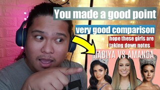 Rabiya Mateo vs Amanda Obdam Q & A (Miss Philippines vs Miss Thailand) REACTION | Jethology