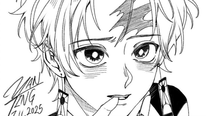 [Kimetsu no Yaiba] [Tanjiro]｡ I couldn’t resist drawing Tanjiro again [Drawing Process]