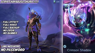 Script Skin Hayabusa Shura 11.11 Full Efeect No Password Patch Terbaru | Mobile Legends