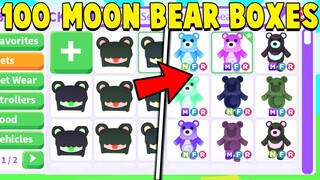 Opening 100 MOON BEAR BOX in Adopt Me!