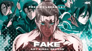 Attack on Titan Final Season Part 2「AMV」-  FAKE -「4K UHD」
