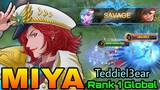Miya Perfect SAVAGE!! - Top 1 Global Miya Teddiel3ear - Mobile Legends: Bang Bang