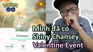 Bắt được Shiny Chansey trong Valentine event, và dự tính ấp trứng 7km kiếm shiny Riolu Pokemon GO