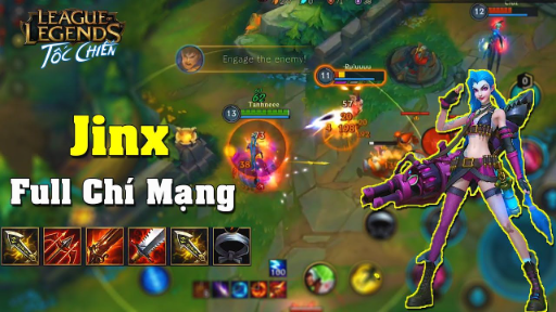 Liên Minh _ Tốc Chiến _ Jinx Ăn Pentakill Cực Dễ Khi Lên Full Chí Mạng