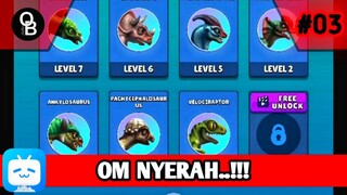 DINO OM DIMAKAN MULU WOY | Gameplay DINO.IO - Part 3