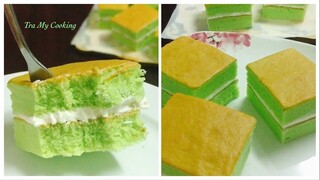 Bánh Bông Lan Lá Dứa thơm ngon, mềm xốp | Tra My Cooking