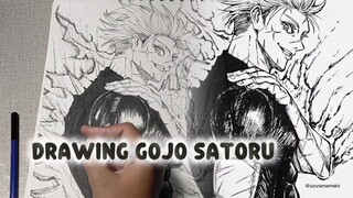 Drawing Gojo Satoru Dari Anime Jujutsu Kaisen