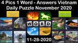 4 Pics 1 Word - Vietnam - 28 November 2020 - Daily Puzzle + Daily Bonus Puzzle - Answer -Walkthrough