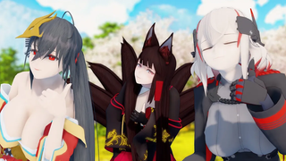 MMD เลน Azur Backstreet Boys --ทุกคน IJN Taihou / Taiho Akagi / Akagi KMS Roon / ยืม