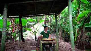 Live with nature | Tập3 hoàn thành mái nhà bếp Những ngày mưa gió