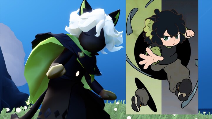 Sky: Children of the Light cat-ear gift pack cosplay of Luo Xiaohui—coloring and outfit styling tips