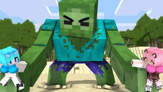 Monster School Alex Vampire และ Baby Zombie Color Challenge - ภาพเคลื่อนไหว Minecraft