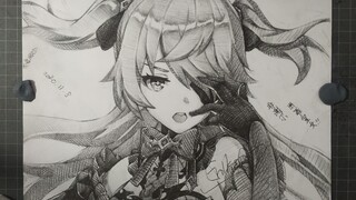 【手绘】400分钟画出菲谢尔（小艾咪皇女）！吾乃断罪之皇女！大幻梦森罗万象狂气断罪眼！符华“你能表演一下那个吗？皇女永远滴神！！《原神》