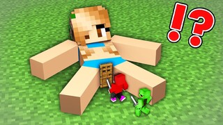 JJ and Mikey FOUND a SECRET DOOR inside Girl - in Minecraft (Maizen Mizen Mazien) jj and mikey