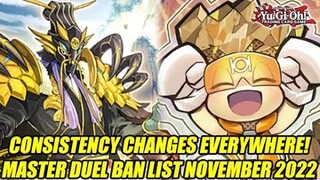 Consistency Changes Everywhere! Yu-Gi-Oh! Master Duel Ban List NOvember 2022