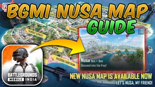 BGMI NUSA MAP GUIDE/TUTORIAL (Tips and Tricks) English #BGMI update