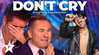 America's Got Talent 2023 The Amazing Voice Makes The Judges Cry Hystericaly With Guns N' Roses Song