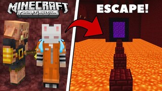 ESCAPE THE NETHER PRISON sa Minecraft PE | Nakidnap si Crush!😭