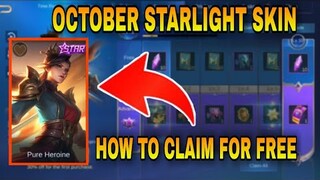 CLAIM PERMANENT OCTOBER STARLIGHT SKIN FOR FREE | LEGIT100% | MOBILELEGENDS 2020