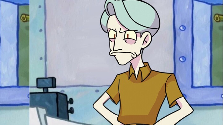 [SpongeBob SquarePants] Squidward is anthropomorphic but in a comic style