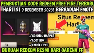 KODE REDEEM FREE FIRE TERBARU 9 DESEMBER 2023 HARI INI || KODE REDEEM FF TERBARU 9 DESEMBER 2023