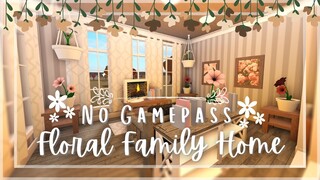 Roblox | Bloxburg | No Gamepass Floral Family Home | Speedbuild & Tour | Tapioca