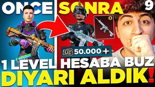 1 LEVEL HESABA BUZ DİYARI ALDIK! 50.000 UC! (battım...) PUBG Mobile