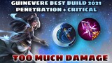 GUINEVERE BEST BUILD 2021 PENETRATION AND CRITICAL DAMAGE - LADY CRANE - TUTORIAL - MLBB