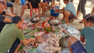 Ẩm thực đám cưới người nùng đám cưới người lạng sơn. toàn lợn quay/đặc sản lạng sơn