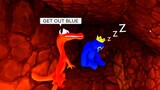 ROBLOX Rainbow Friends FUNNY MOMENTS (BLUE SLEEP IN ORANGE'S CAVE)