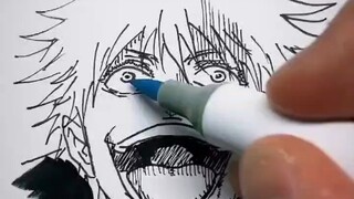 Gojo Satoru drawn at different times