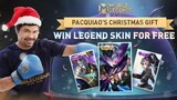 WIN LEGEND SKIN FOR FREE | PACQUIAO'S CHRISTMAS GIFT - MOBILE LEGENDS: BANG BANG!