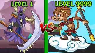 TIẾN HÓA CỰC NGON THẦN CHẾT LVL 3 ĐẠI THÁNH CƯỠI MÂY Tower Conquest - TOP GAME ANDROID IOS THÀNH EJ