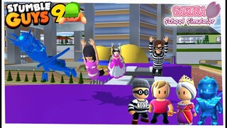 SAKURA STUMBLE Pt.9 - Ms.Stumble, Inmate 613 vs Stumble Queen & Dynamitron - Sakura School Simulator