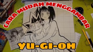 cara mudah menggambar anime YU-GI-OH
