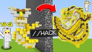 TÔ GÀ DÙNG LỆNH //HACK ĐỂ GIAN LẬN THỬ THÁCH XÂY NGÀY TẾT TRONG MINECRAFT KHIẾN SINH TỐ BẤT NGỜ