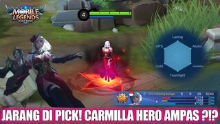 TEST CARMILLA VS PLAYER! APAKAH HERO INI BENAR2 AMPAS? KENAPA JARANG DI PICK?!? MOBILE LEGENDS