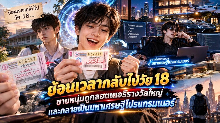 ย้อนเวลากลับไปวัย 18 ชายหนุ่มถูกลอตเตอรี่รางวัลใหญ่และกลายเป็นมหาเศรษฐีโปรแกรมเมอร์