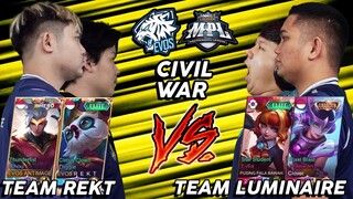 CIVIL WAR EVOS VS EVOS 5 HARI SBLM MPL - TEAM 1 REKT DAN ANTIMAGE VS TEAM 2 LUMINAIRE DAN CLOVER !!!