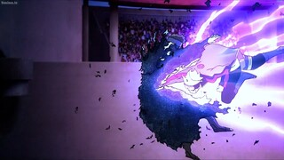 Boruto cast Purple Chidori to Naruto's astonishment and finished Shinki with 1 shot