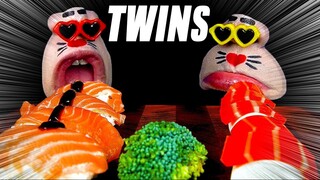 [Real Mouth] Cùng nhau ăn Sushi nào người anh em sinh đôi #asmr #mukbang