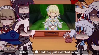 ✨Genshin lmpact Fatui Harbingers React to Archon Quest 3.5 Cutscene✨