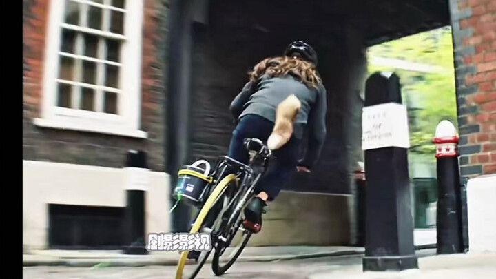 Every Friday, the girl attaches a fox tail to her bicycle and then goes around smashing paint bucket