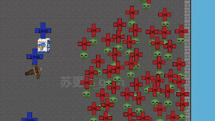 Mô phỏng biển xác sống MC Tiểu Cầu: Đội ba người đối đầu với 50 zombie, ai sẽ thắng?